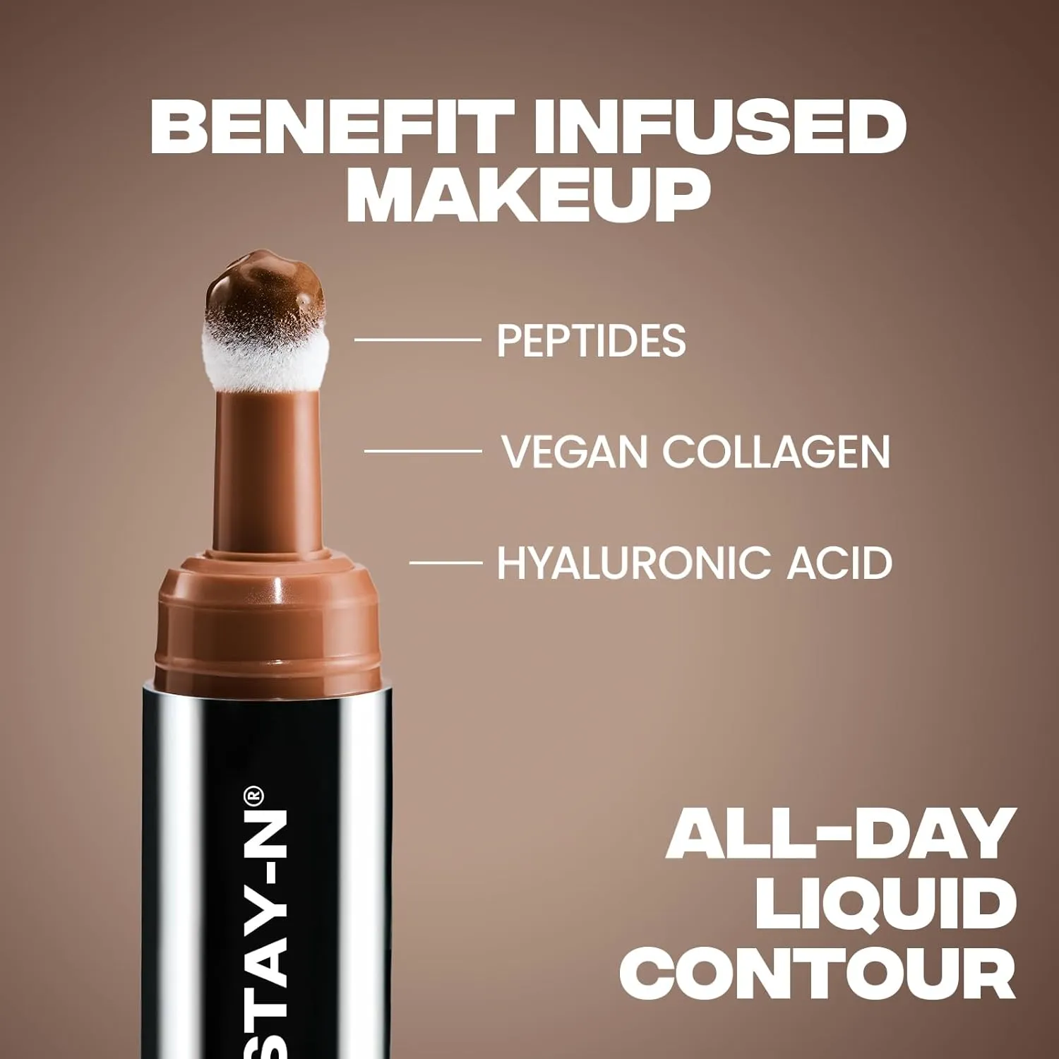 Sacheu Liquid Contour STAY-N Long Wear Bronzer Cream Contour Makeup — Long Lasting, Blendable, & Lightweight Formula — Vegan & Cruelty-free, Giving Boss