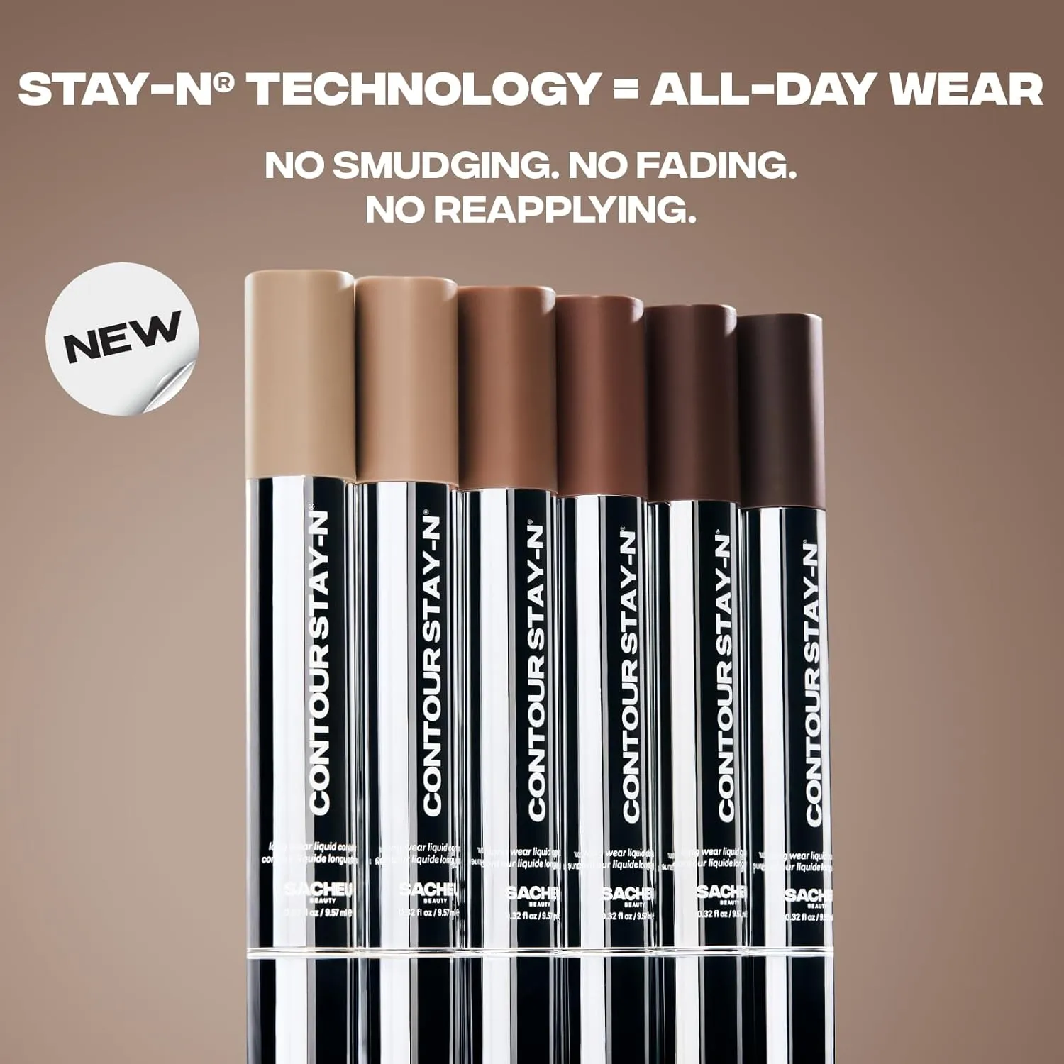 Sacheu Liquid Contour STAY-N Long Wear Bronzer Cream Contour Makeup — Long Lasting, Blendable, & Lightweight Formula — Vegan & Cruelty-free, Giving Boss
