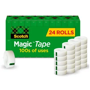 Scotch Brand Magic Tape, Numerous Applications, Cuts Cleanly, Engineered for Office and Home Use, 3/4 x 1000 Inches, Boxed, 24 Refill Rolls (810K24)