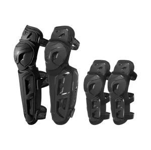 Scoyco Motorcycle Knee Shin Guards for Men - CE Certified Motocross Knee Protection Armor with 360° Wing Design & Tri-Flex Hinge 45°-180° Anti-Slip 2-in-1 Adjustable Pads