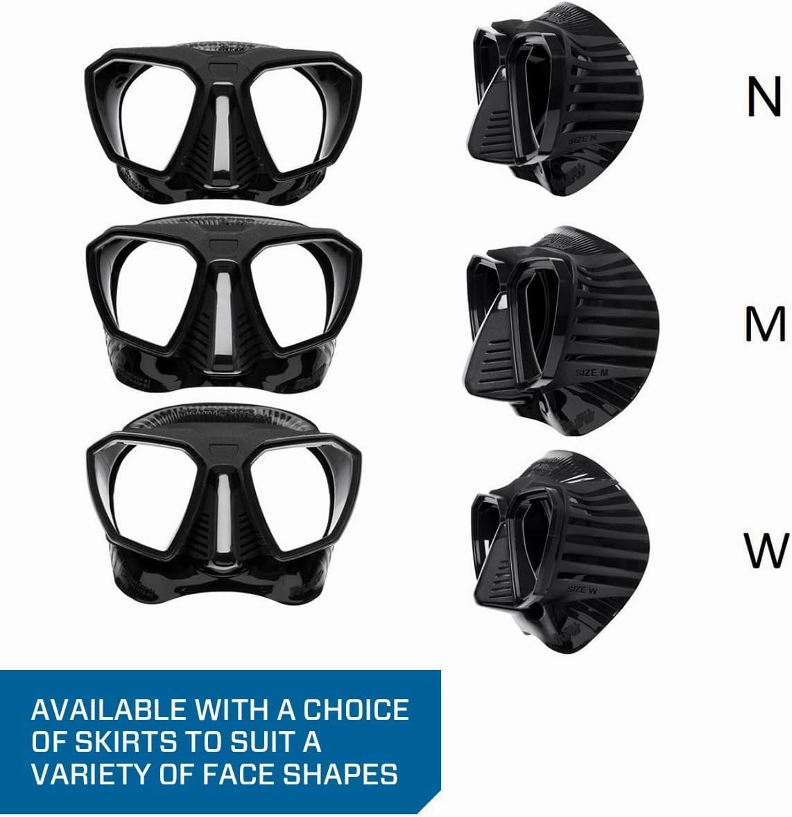 Scubapro D-Mask Diving Mask - includes Mounting Adapter for The HUD Dive Computer