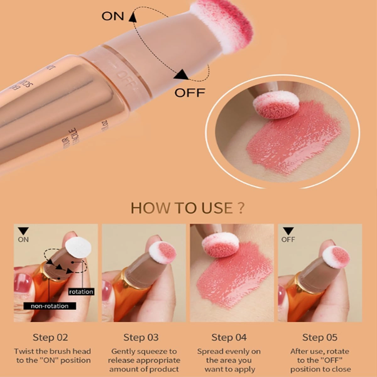 Sculpt Tape & Blush Duo - Blush And Bronzer, Women Contour Beauty Wand, Liquid Blush Wand for Women, Liquid Blush, Sculpt Blush Duo Contour Beauty (Blush#Mix, 1)