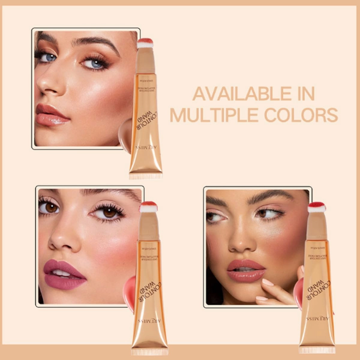 Sculpt Tape & Blush Duo - Blush And Bronzer, Women Contour Beauty Wand, Liquid Blush Wand for Women, Liquid Blush, Sculpt Blush Duo Contour Beauty (Blush#Mix, 1)
