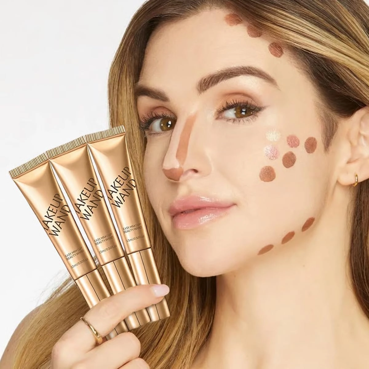 Sculpt Tape & Blush Duo - Blush And Bronzer, Women Contour Beauty Wand, Liquid Blush Wand for Women, Liquid Blush, Sculpt Blush Duo Contour Beauty (Blush#Mix, 1)