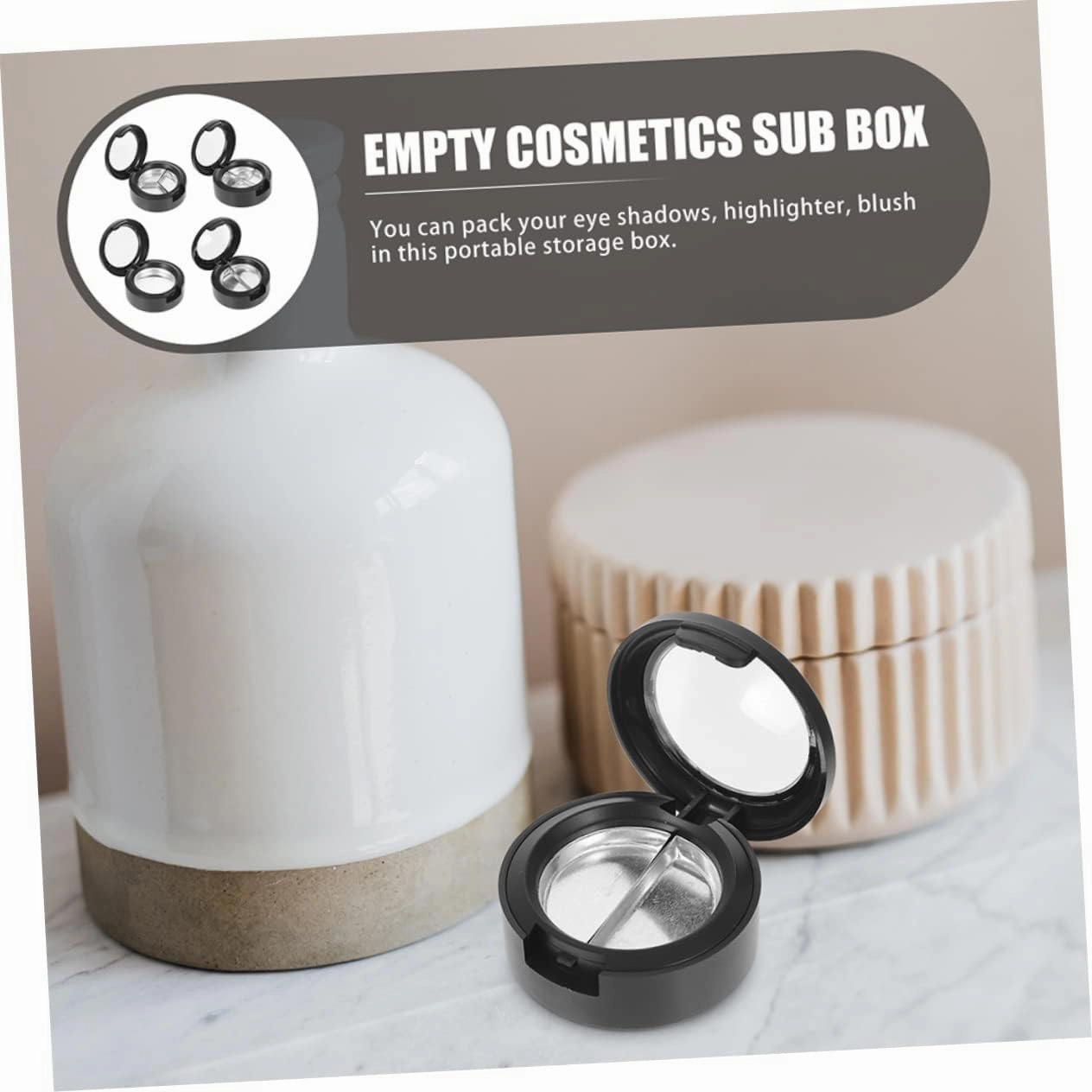 Sets Cosmetics Container Empty Highlighter Case Makeup Organizer Container Sub Packing Cases Pcs