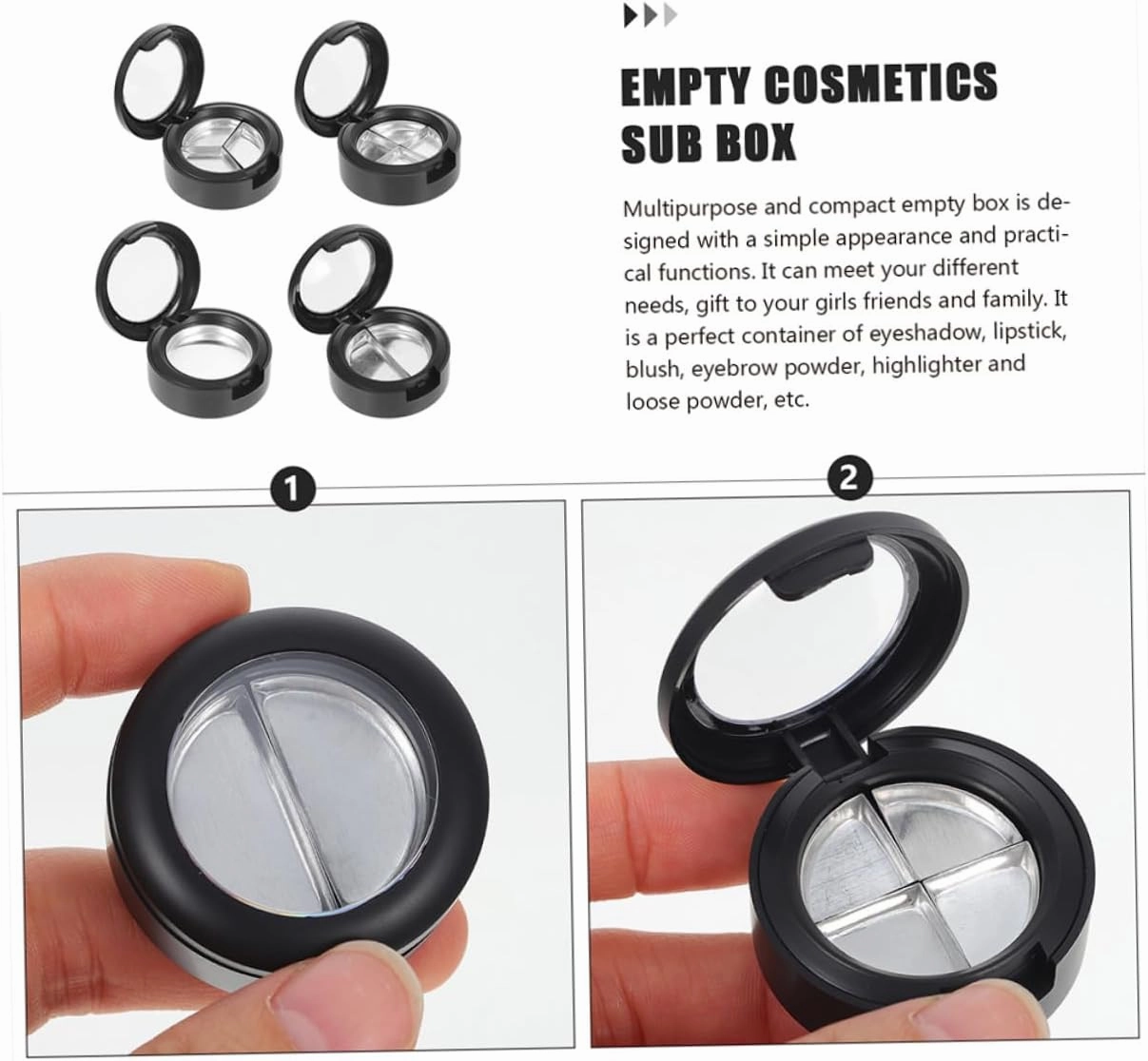 Sets Cosmetics Container Empty Highlighter Case Makeup Organizer Container Sub Packing Cases Pcs