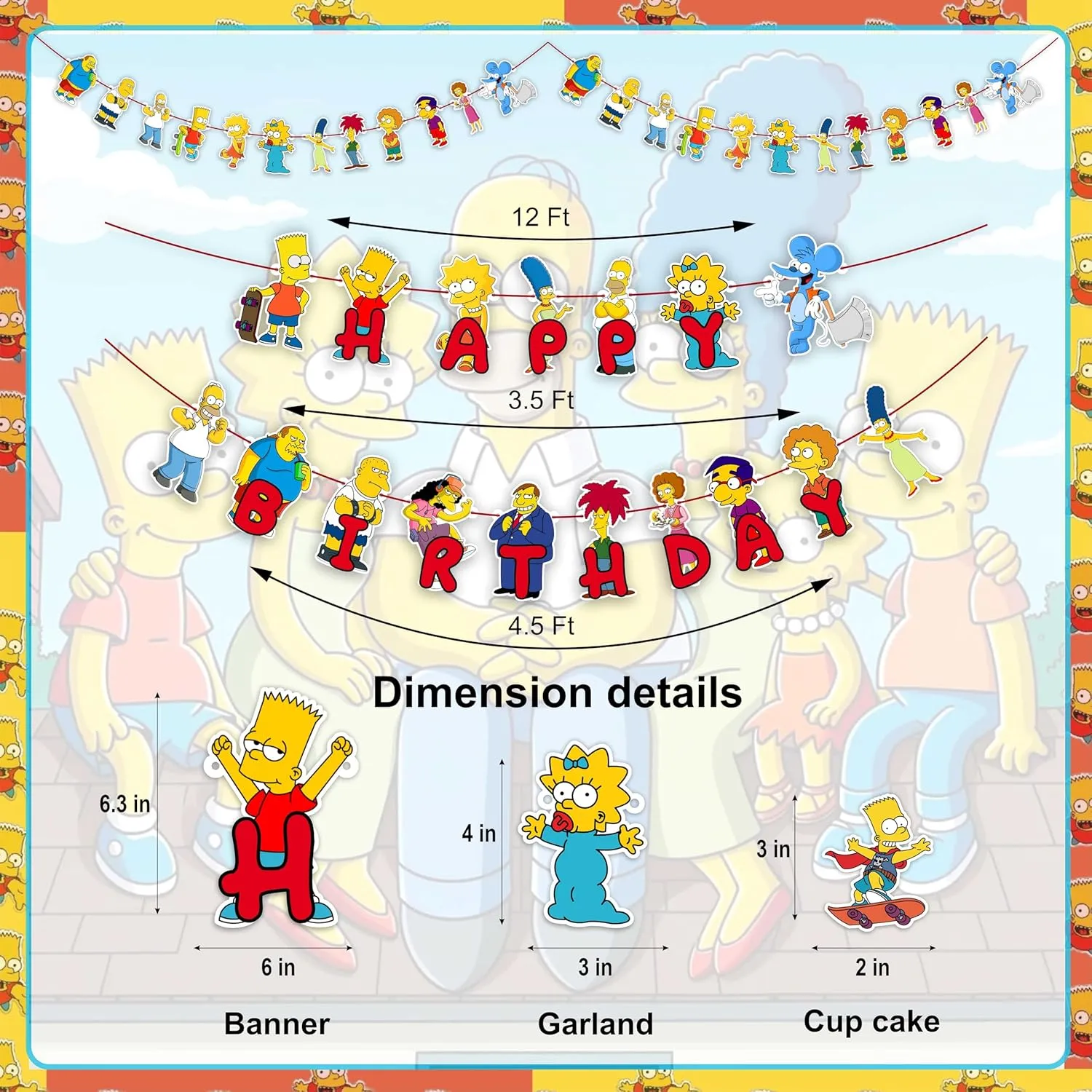 Seyal® Brt Simpson Theme Birthday Party Supplies