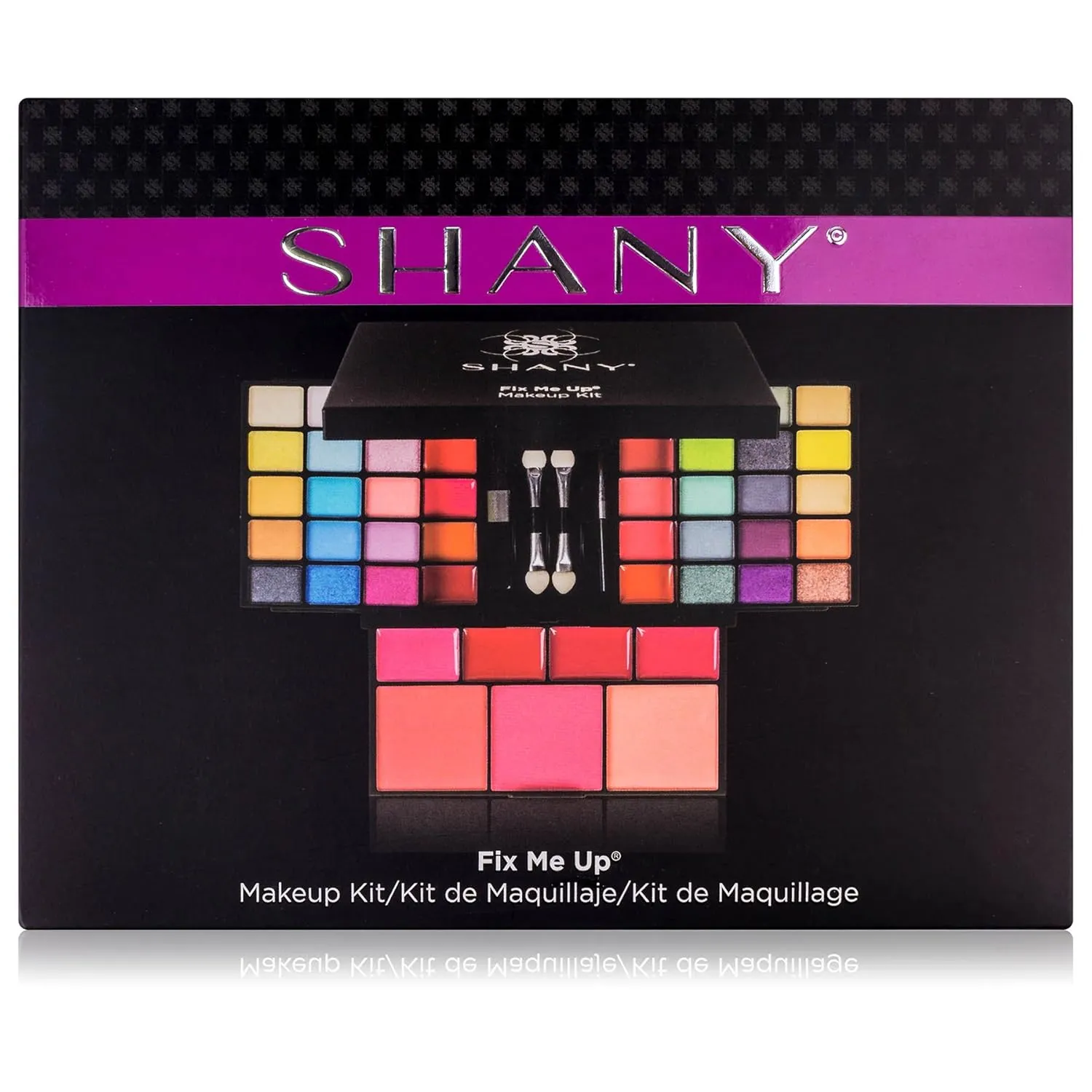 SHANY 'Fix Me Up' Makeup Kit - Compact Travel Makeup Portable Giftable Adult and Teen Makeup Set Eye Shadows, Lip Colors, Blushes, and Applicators