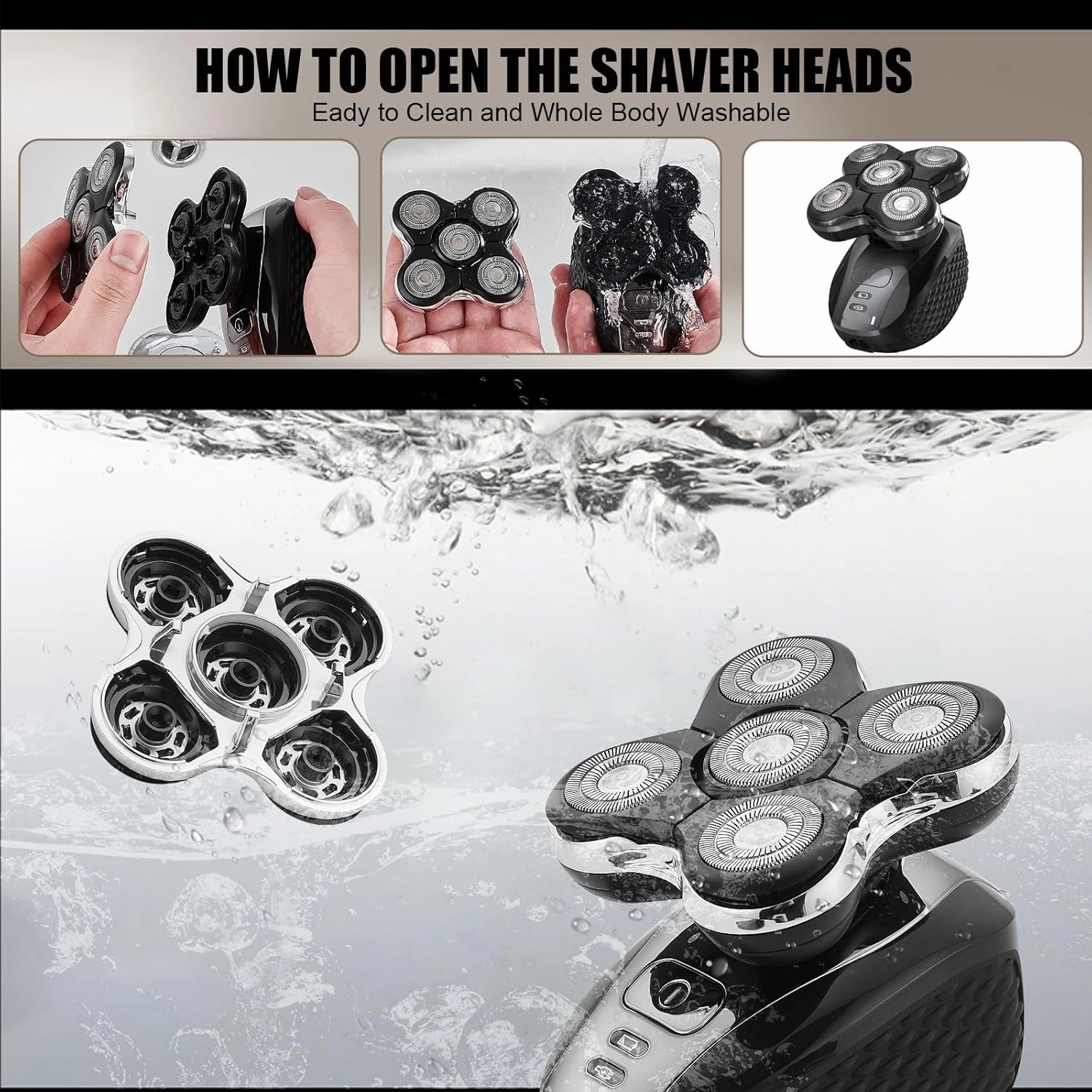 Shaver Replacement Head Compatible with Remington Electric Shaving Model SPR-XR7000,for Bald Men.(4packs)