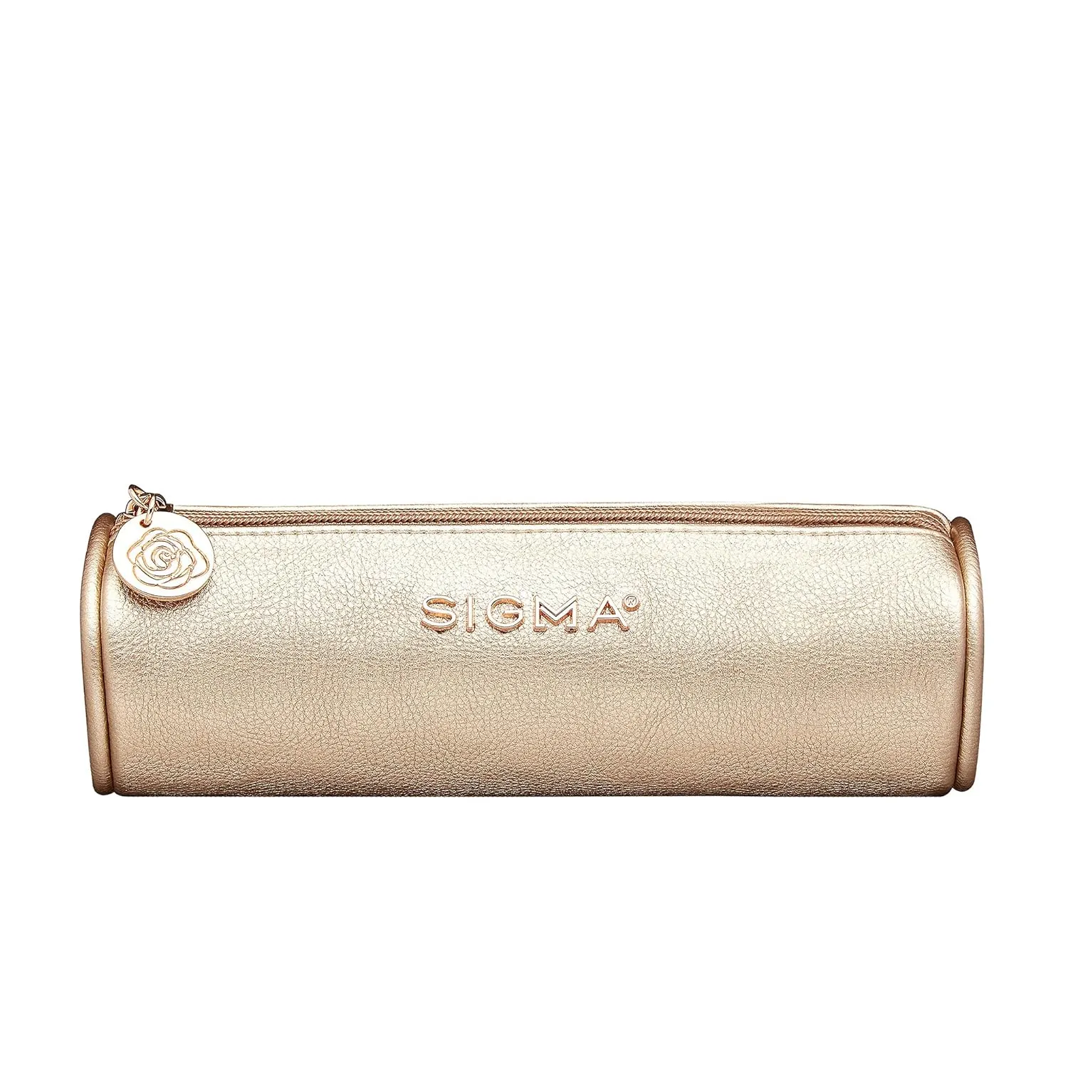 Sigma Beauty Bloom   Glow Makeup Brush Set – Set of 3 Face Makeup Brushes for Blush, Contour, Bronzer, and Highlighter, Includes Stylish Rose Gold Small Makeup Bag (4 Pcs)
