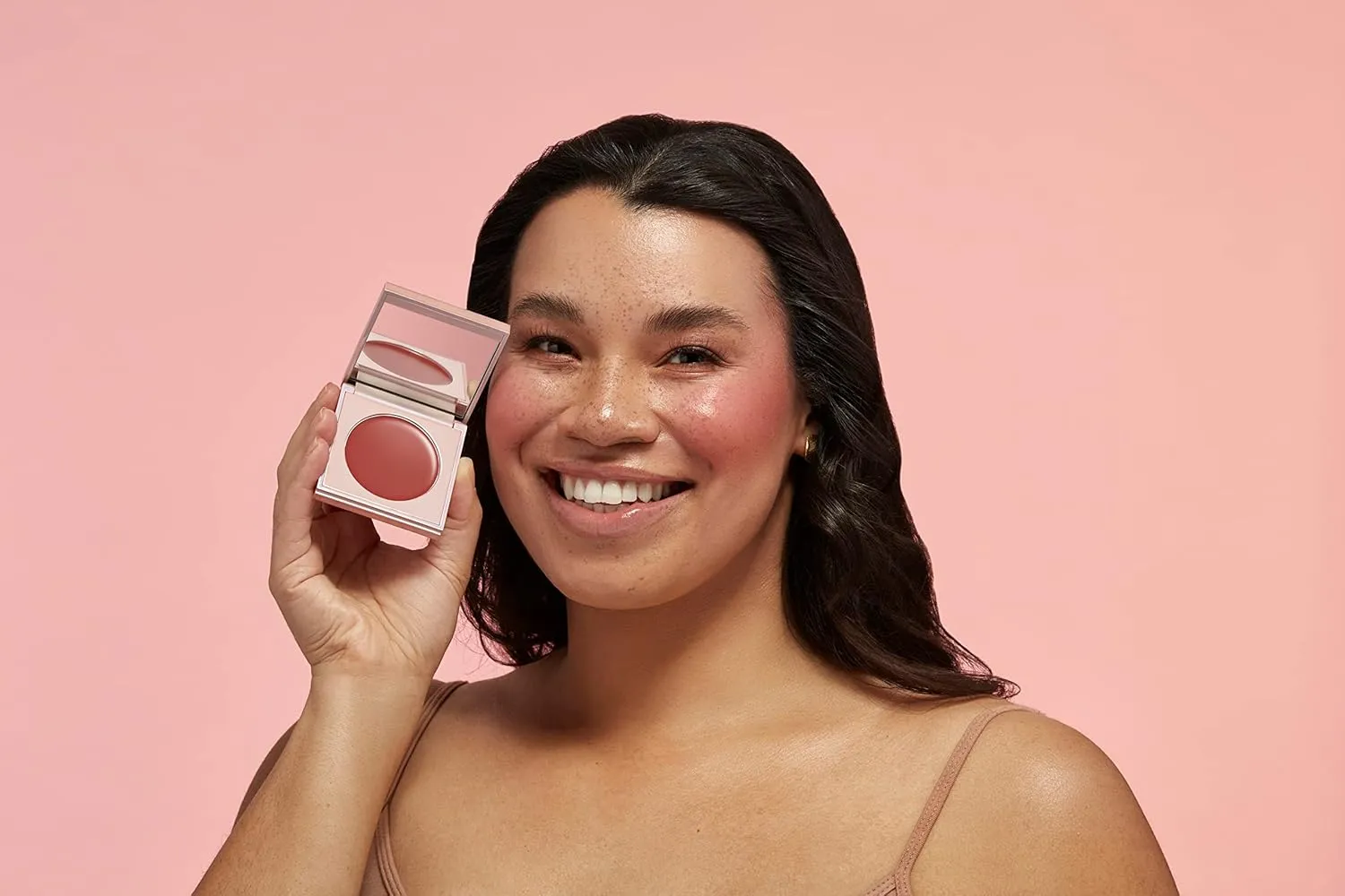 Sigma Beauty Cream Blush – Hydrating Cream Blush for Cheeks and Lips, Lightweight, Buildable Sheen Formula with Nourishing Ingredients (Nearly Wild, Pomegranate Pink Sheen)