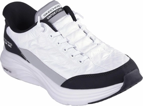 Skechers - Mens Contour Foam - Cozy Fit Slip On Shoes, Color White/Black, Size: 10.5 M US