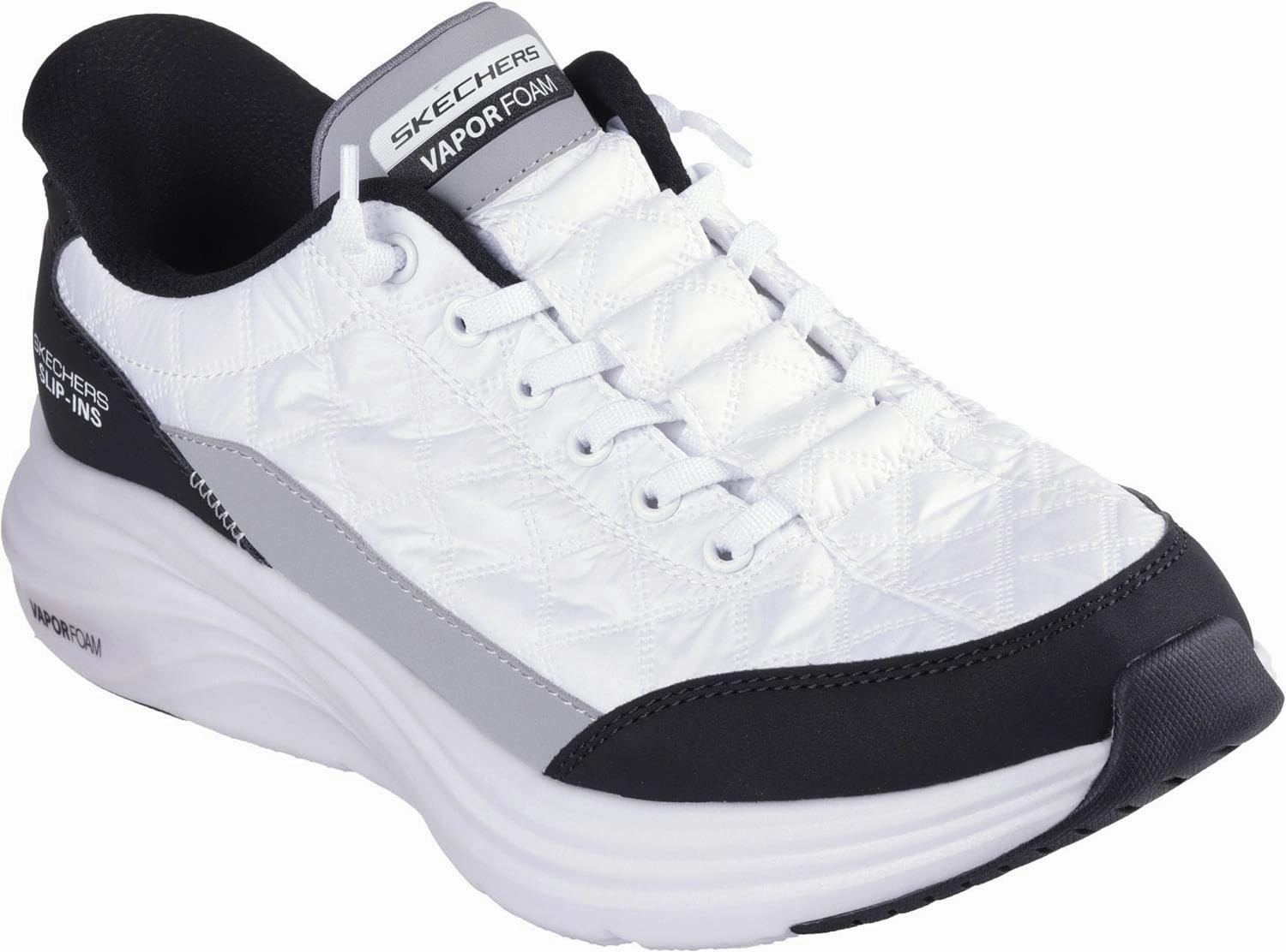 Skechers - Mens Contour Foam - Cozy Fit Slip On Shoes, Color White/Black, Size: 10.5 M US