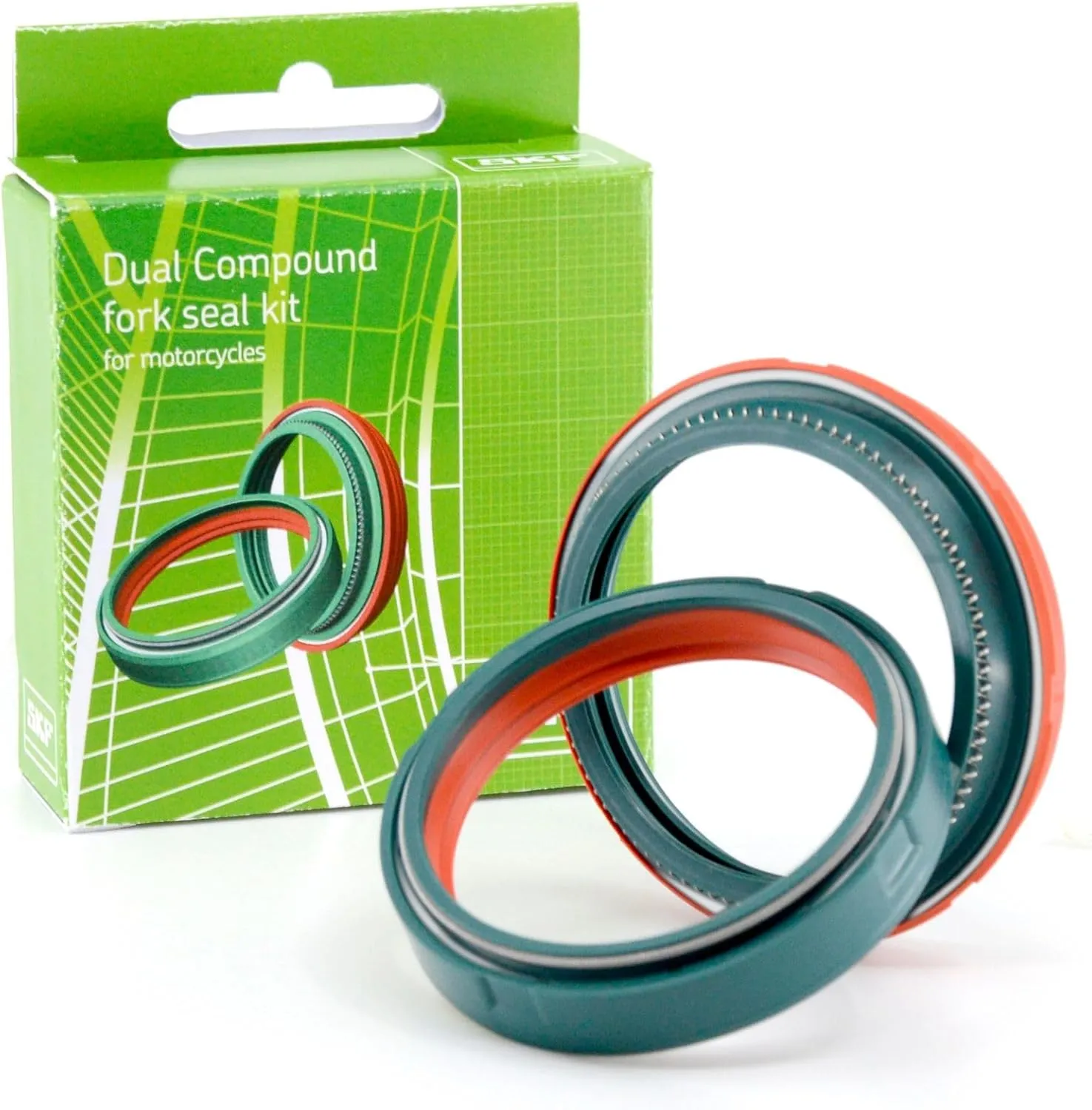 SKF DUAL-49S Dual Compound One Seal and Wiper Fork Seal Kit 49mm SHOWA