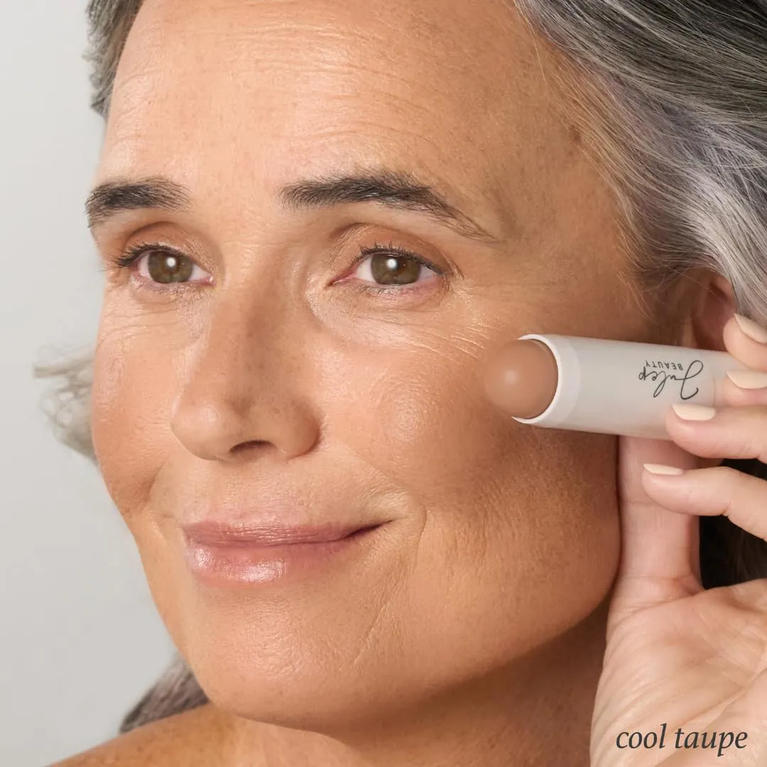 Skip The Brush Contour Duo - Cream to Powder Multi-Purpose Makeup Sticks - Pigmented, Buildable Color- Rose Gold   Cool Taupe