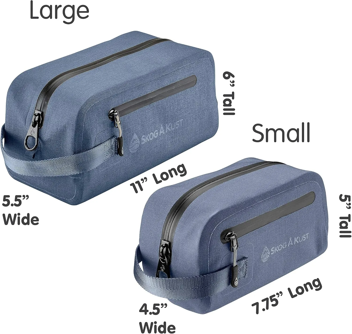 Skog Å Kust DoppSåk Waterproof & Leak-Proof Travel Toiletry Bag | Small, Midnight Blue