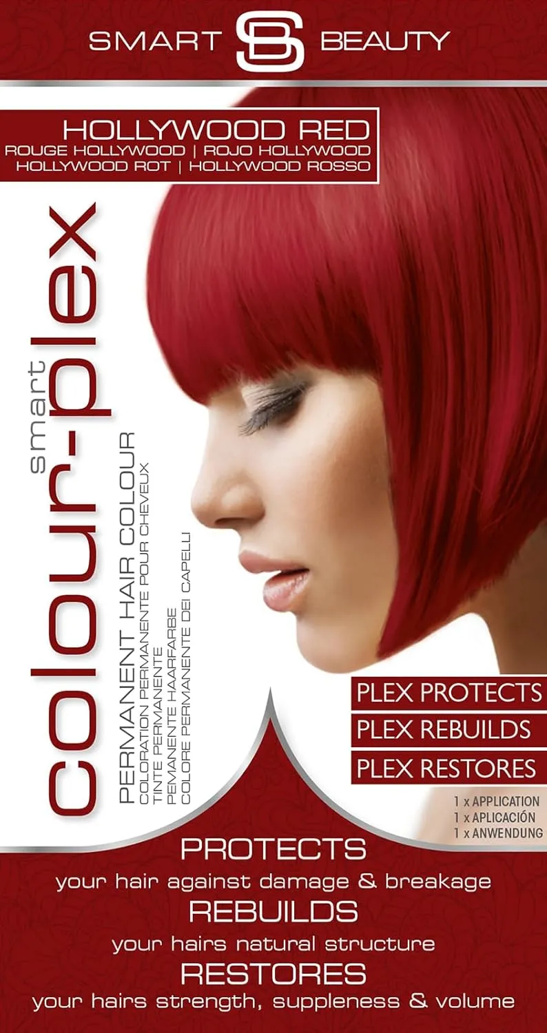 Smart Beauty Red Hair Dye with Plex Anti-Breakage Technology Protecting and Restoring Hair Structure, Plum Color, Vegan and Cruelty-Free