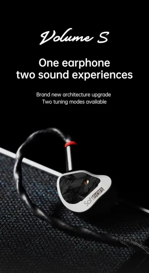 Softears Volume S Earphones 1DD 1Passive DD 2BA with 3.5mm/4.4mm Interchangeable Headphones