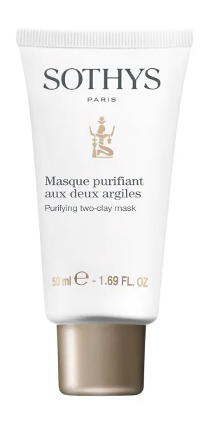 SOTHYS Purifying Two Clay Mask|Salicylic Acid Face Mask for Women | Green Clay Cream | Hydrating, Exfoliating and Pore Purifying | Combination to Oily Skin