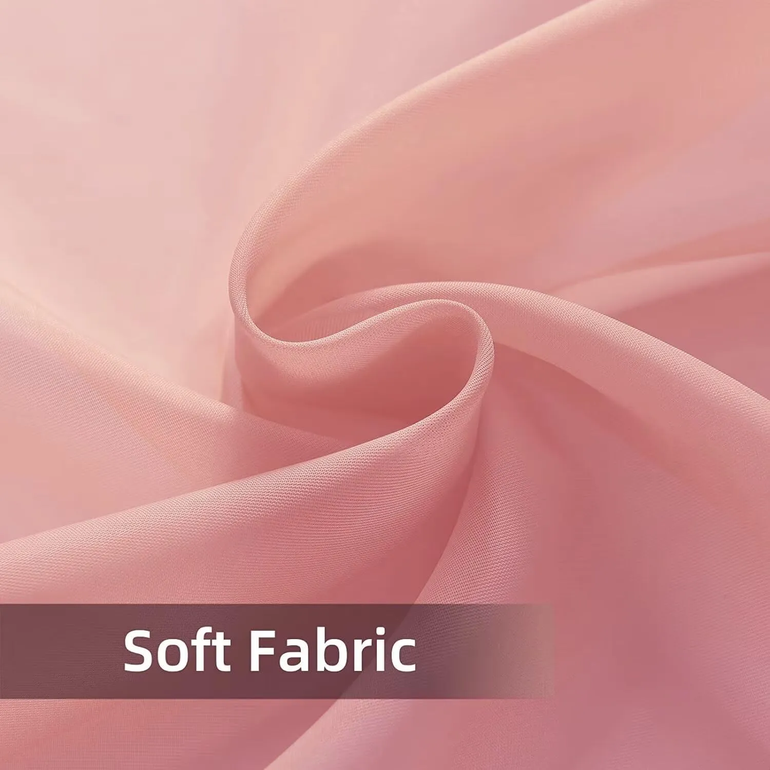 SpaceDresser Waterproof Outdoor Sheer Curtains for Patio - 2 Panels Rod Pocket Indoor Voile Sheer Curtain for Living Room,100W x 84L inch, Blush