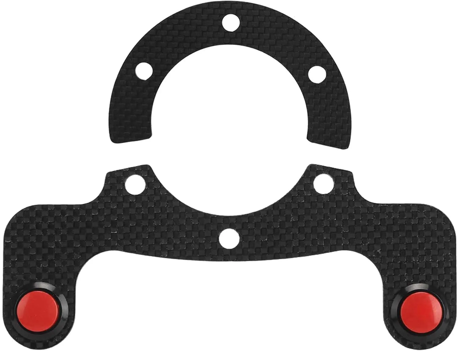 Sparco Steering Wheel,Quick Release Steering Wheel,Momo,Nardi Steering Wheel,Carbon Fiber External Horn Button Kits for 6 Bolts Steering Wheel (Dual Button)