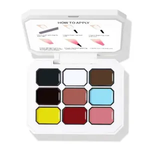 Sponge Pat Paint Nail Gel, 9 Colors Ombre Nails Gradient Gel Nail Blush Blooming Aura Nails Drawing Stripper Floral Painting Nail Art, No Wipe, UV/LED Curing (9 Colors D)