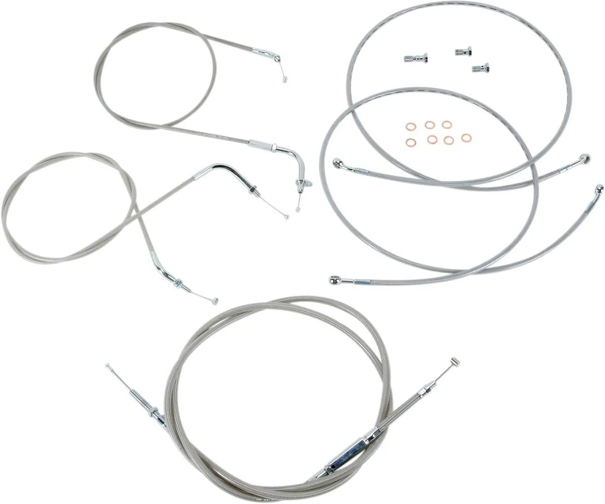 Stainless Handlebar Cable and Line Kit for 18"-20" Bars BA-801300KT-18