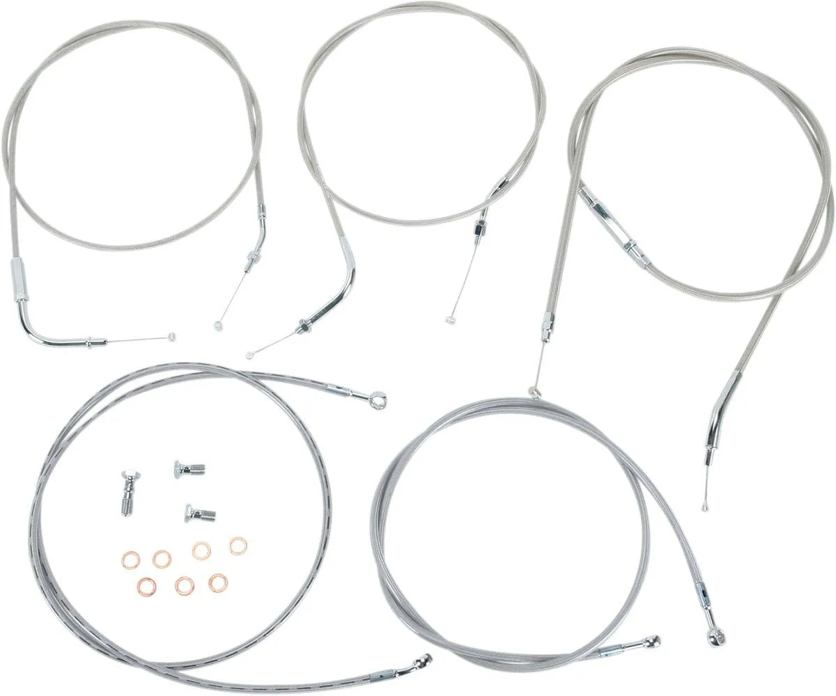 Stainless Handlebar Cable and Line Kit for 18"-20" Bars BA-8022KT-18