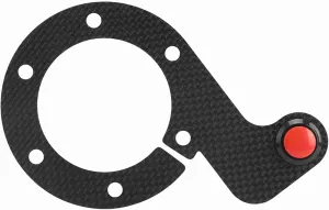 Steering Wheel Horn Button,Acrylic and Carbon Fiber External Horn Button Kits Easy to Install fit for OMP Nardi (one)