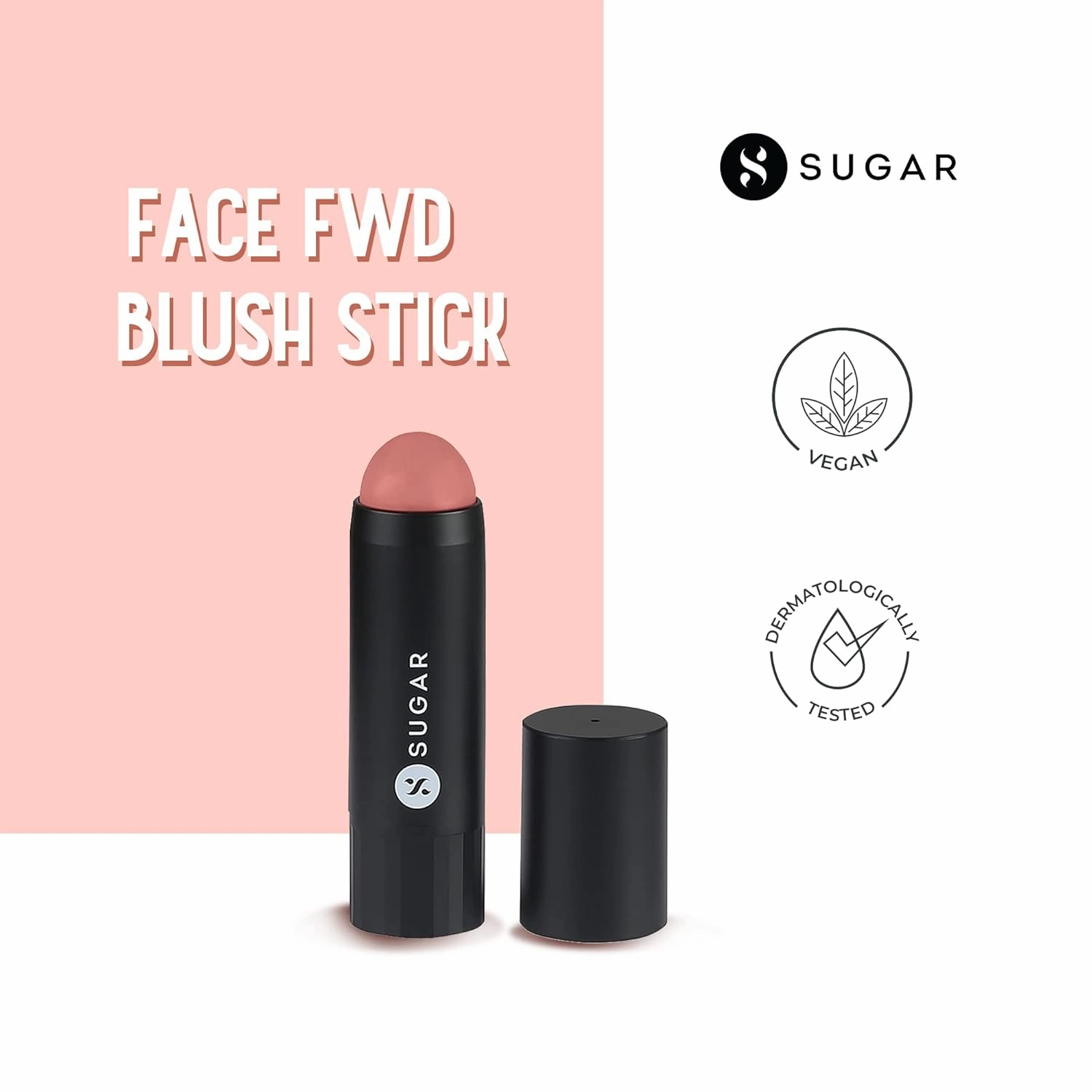 Sugar Cosmetics Face Forward Blush Stick02 Pink Prime (Rose Pink) Longlasting formula, Lightweight