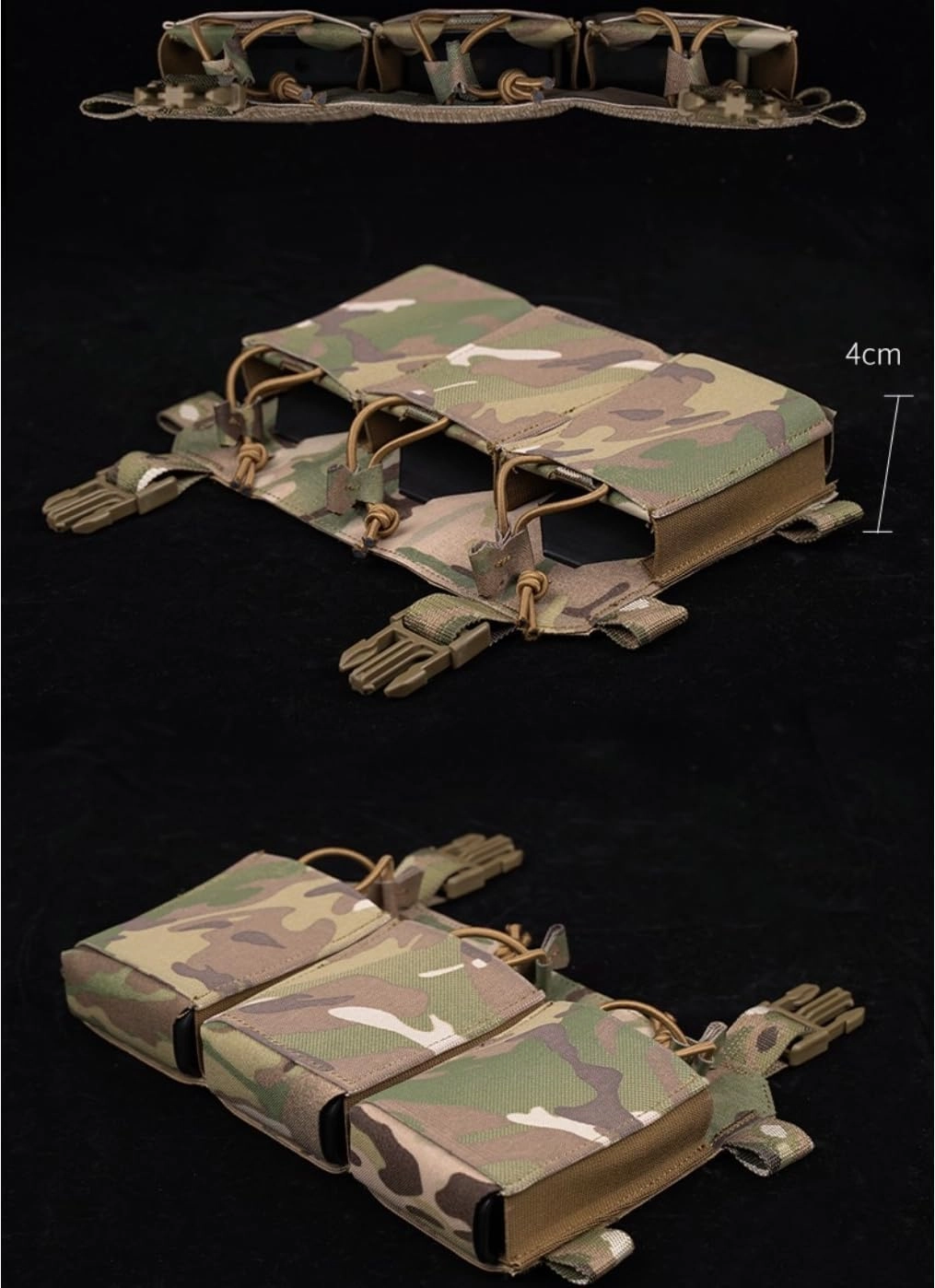 Tactical Plate Carrier Front Flap Pouch 545/762/556 Triple Mag Pouch for Airsoft Hunting Vest Chest Rig Magazine Bag Accessory