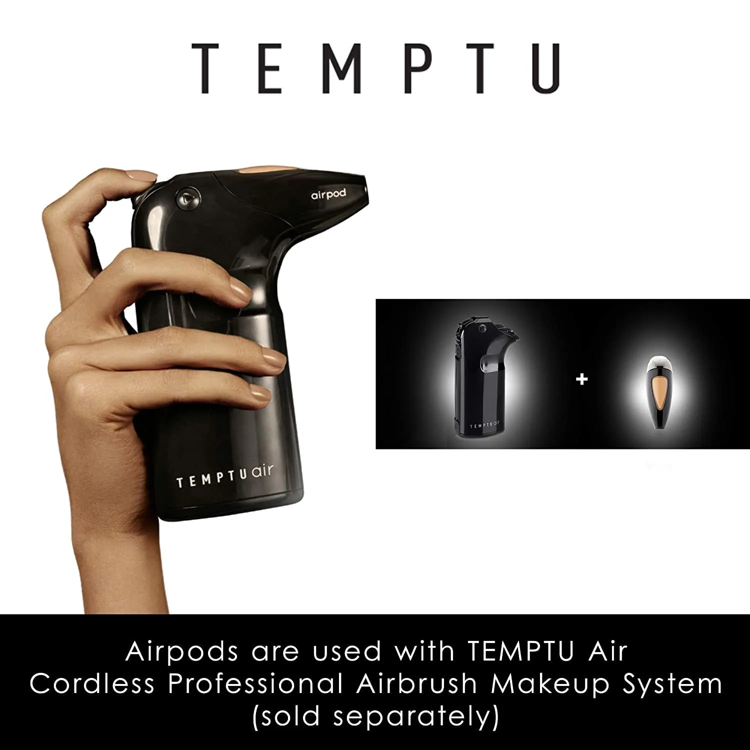 TEMPTU Perfect Canvas Airbrush Blush Airpod Long-Wear Highly Pigmented Makeup with Buildable Luminous Coverage