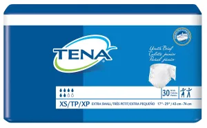 TENA ProSkin Plus Briefs, Incontinence, Disposable, Moderate Absorbency, XS, 30 Count, 3 Packs, 90 Total
