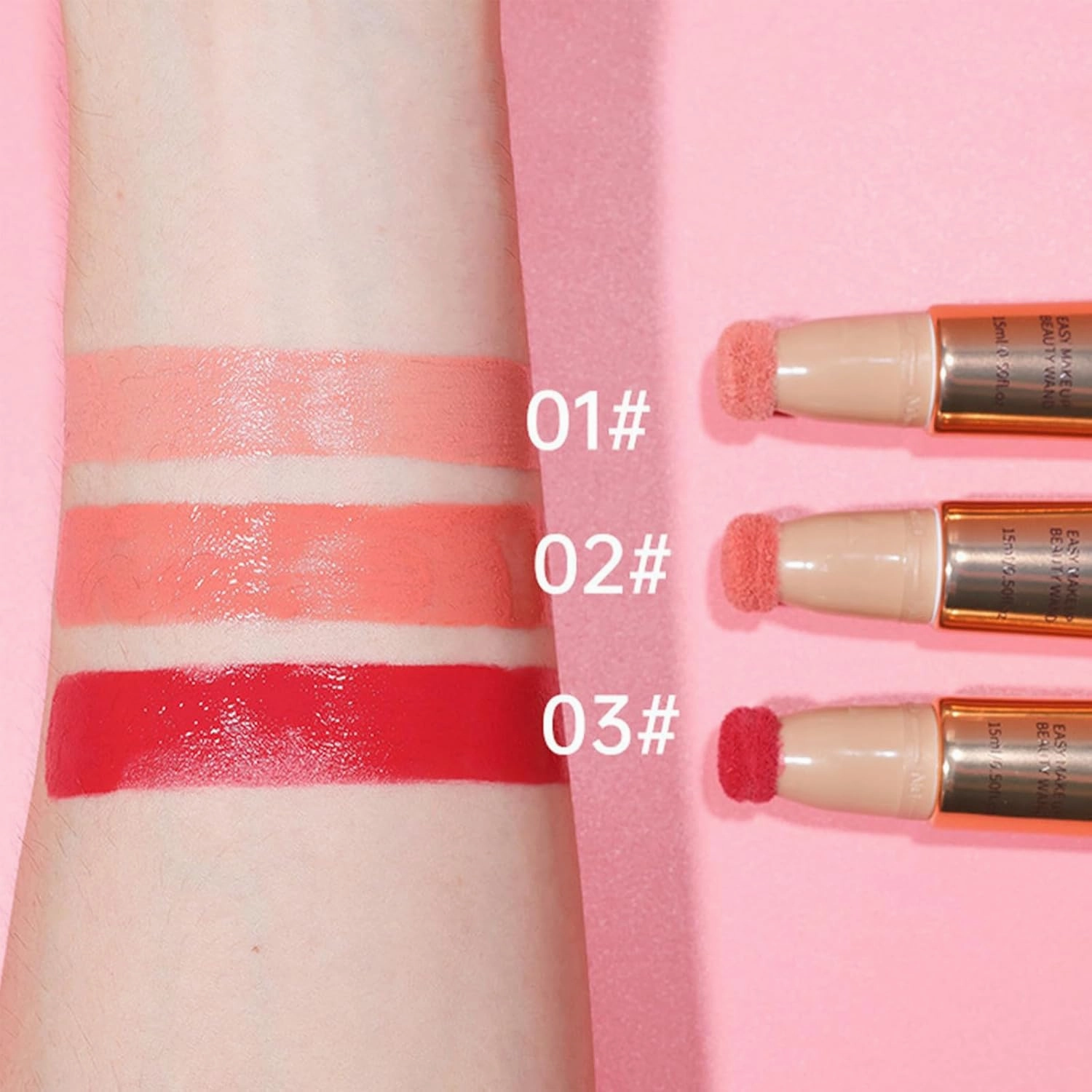 Tenddaily Sculpt Tape & Blush Tape Duo - Blush, Summaryas Contour Wand & Blushs Wand DuoBlush, Liquid Blushs Wands for Women, Cream Contours Stick Makeup with Applicator (Contour Blush01)