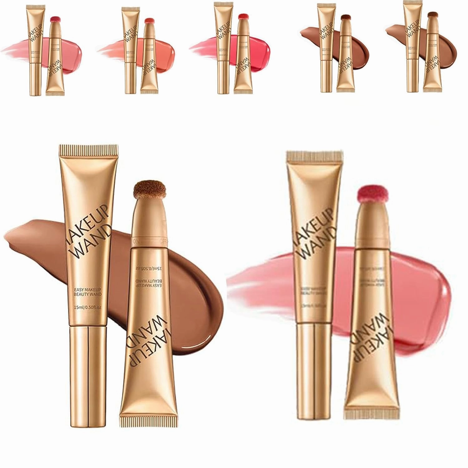 Tenddaily Sculpt Tape & Blush Tape Duo - Blush, Summaryas Contour Wand & Blushs Wand DuoBlush, Liquid Blushs Wands for Women, Cream Contours Stick Makeup with Applicator (Contour Blush01)