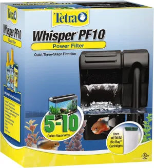 Tetra Whisper Power Filter 10 Gallons, Quiet 3-Stage Aquarium Filtration