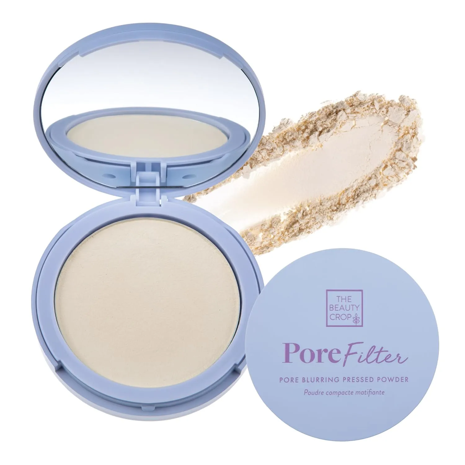 The Beauty Crop PoreFilter Pressed Powder - Blurs Pores & Controls Shine - Transparent Shade - 0.34 oz