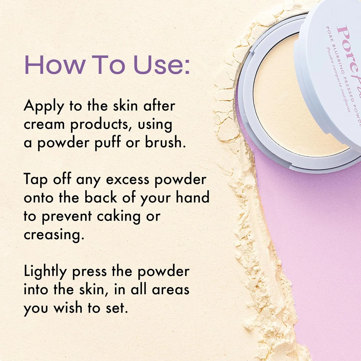 The Beauty Crop PoreFilter Pressed Powder - Blurs Pores & Controls Shine - Transparent Shade - 0.34 oz