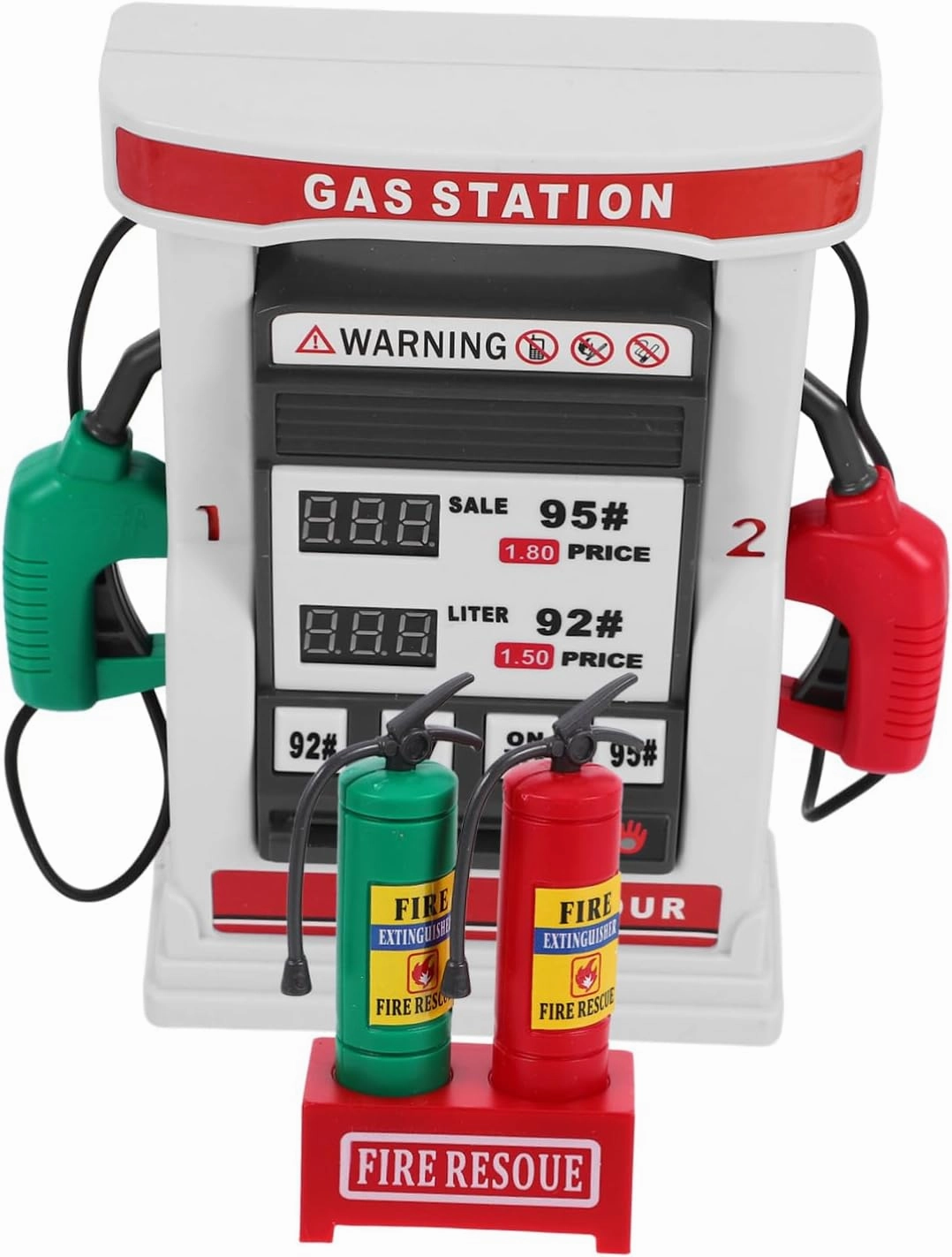 Totority 1Set Gas Station Model Multi Function Interactive Card Swiping Voice Feature Realistic Digital Display for Educational Assembly for Imagination and Coordination Development