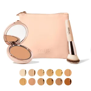 Toty by Sofia Vergara - Ilumina CC Creamy Compact SPF 50  Rosita Bag Vegan Soft Leather Makeup Bag   Ilumina Brush - CC cream foundation with spf 50 - MAKEUP - 2N Bundle