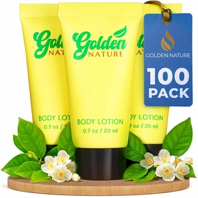 Travel Size Hotel Body Lotion - Jasmine, 0.7 fl oz, 100 PK - Delight Your Guests with Soothing & Refreshing Body Lotion - Bulk Small Size Toiletries for Airbnb, Motels & Guest Rooms