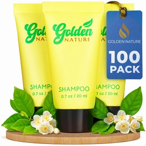Travel Size Hotel Shampoo in Bulk - Jasmine, 0.7 fl oz, 100 PK - Delight Your Guests with Soothing & Refreshing Shampoo - Small Size Luxury Toiletries for Airbnb, Motels & Guest Rooms