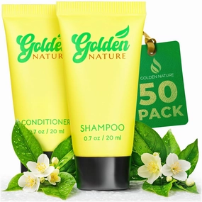 Travel Size Shampoo & Conditioner Set - Jasmine, 0.7 fl oz, 100 Pcs - Delight Your Guests with Soothing & Refreshing Conditioners & Shampoos - Bulk Small Size Luxury Hotel Toiletries