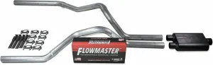 Truck Exhaust Kits - Shop Line Dual Exhaust System 2.5 AL Pipe Flowmaster Super 44