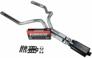 Truck Exhaust Kits Shopline Dual 3 inch Fits Silverado Fits Sierra 1500 15'-18' Flowmaster 40 Series