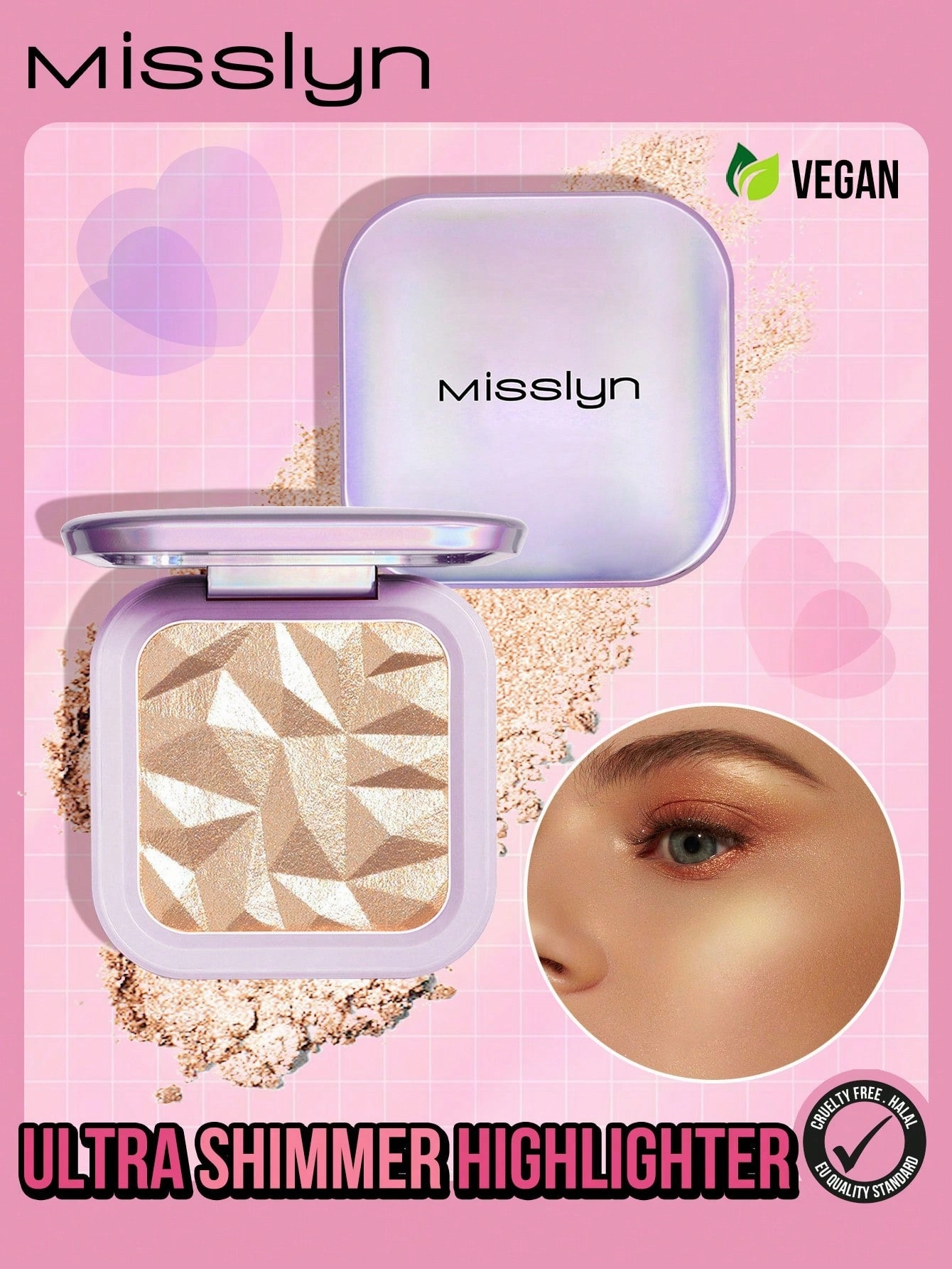 Ultra Shimmer Highlighter for a Radiant Glow - Silver Glitter Illuminator for Face, Nose, and Eye Contouring