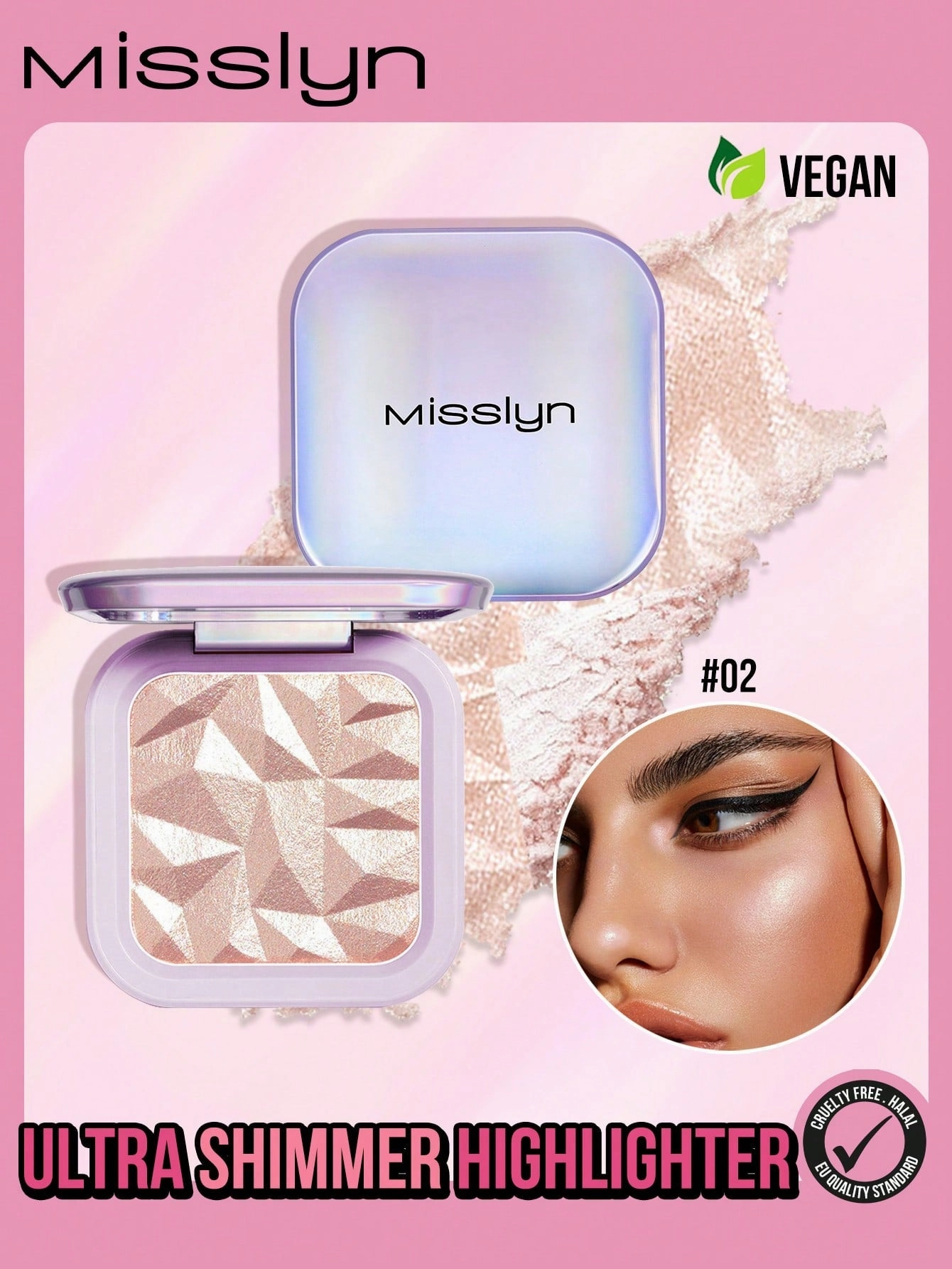 Ultra Shimmer Highlighter for a Radiant Glow - Silver Glitter Illuminator for Face, Nose, and Eye Contouring