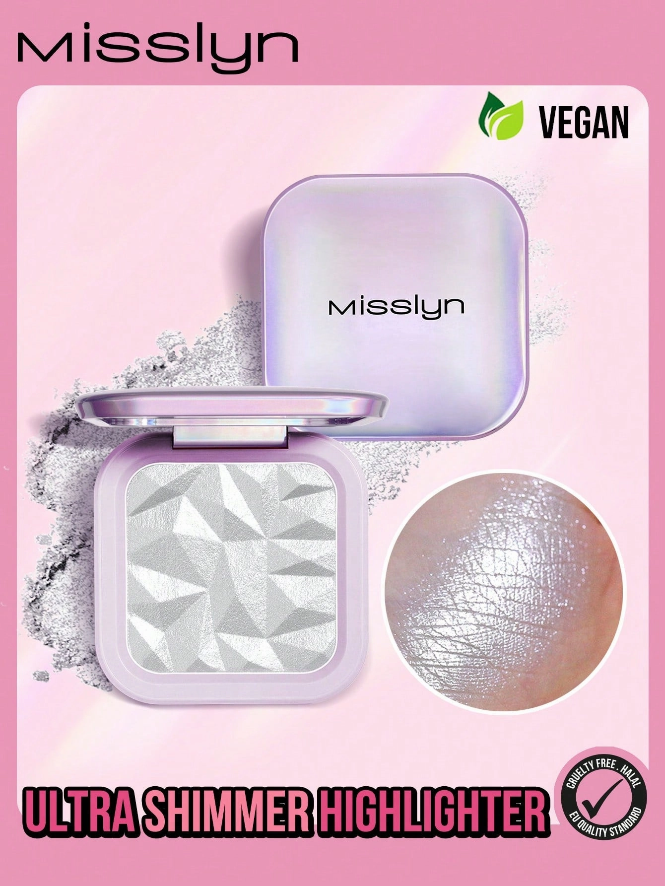 Ultra Shimmer Highlighter for a Radiant Glow - Silver Glitter Illuminator for Face, Nose, and Eye Contouring