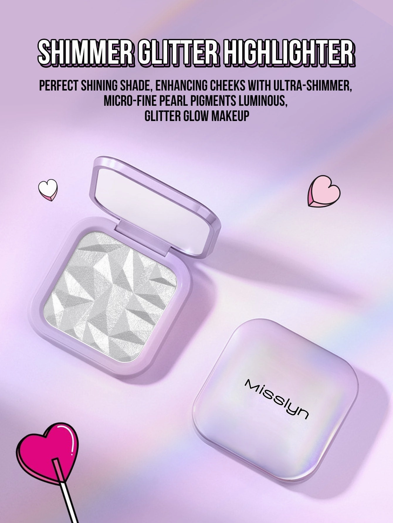 Ultra Shimmer Highlighter for a Radiant Glow - Silver Glitter Illuminator for Face, Nose, and Eye Contouring