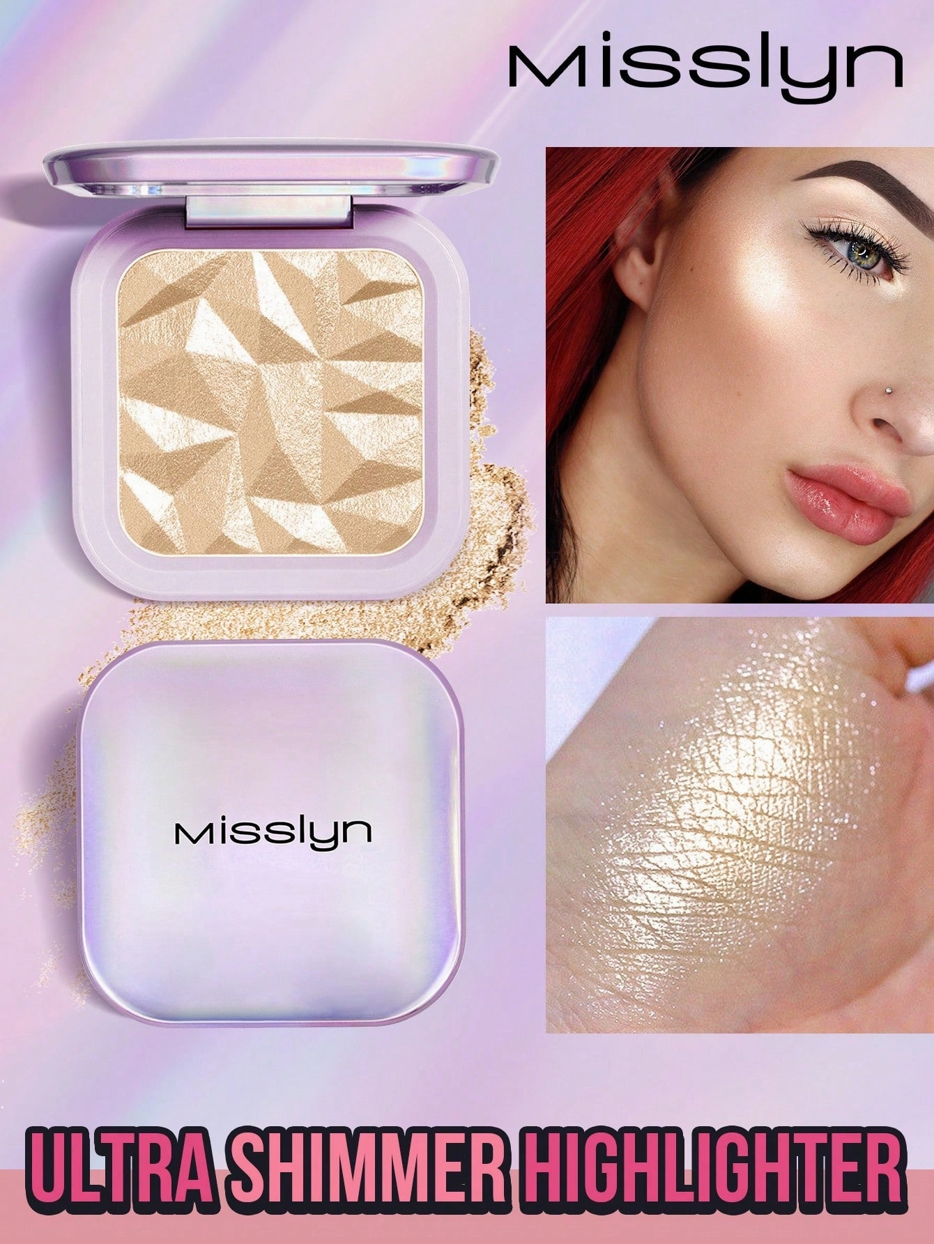 Ultra Shimmer Highlighter for a Radiant Glow - Silver Glitter Illuminator for Face, Nose, and Eye Contouring